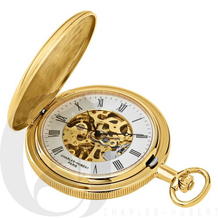 Charles Hubert 3789G Wind Up Mechanical Pocket Watch